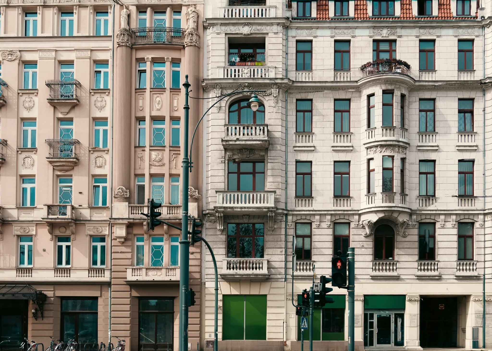 Historic urban tenement buildings